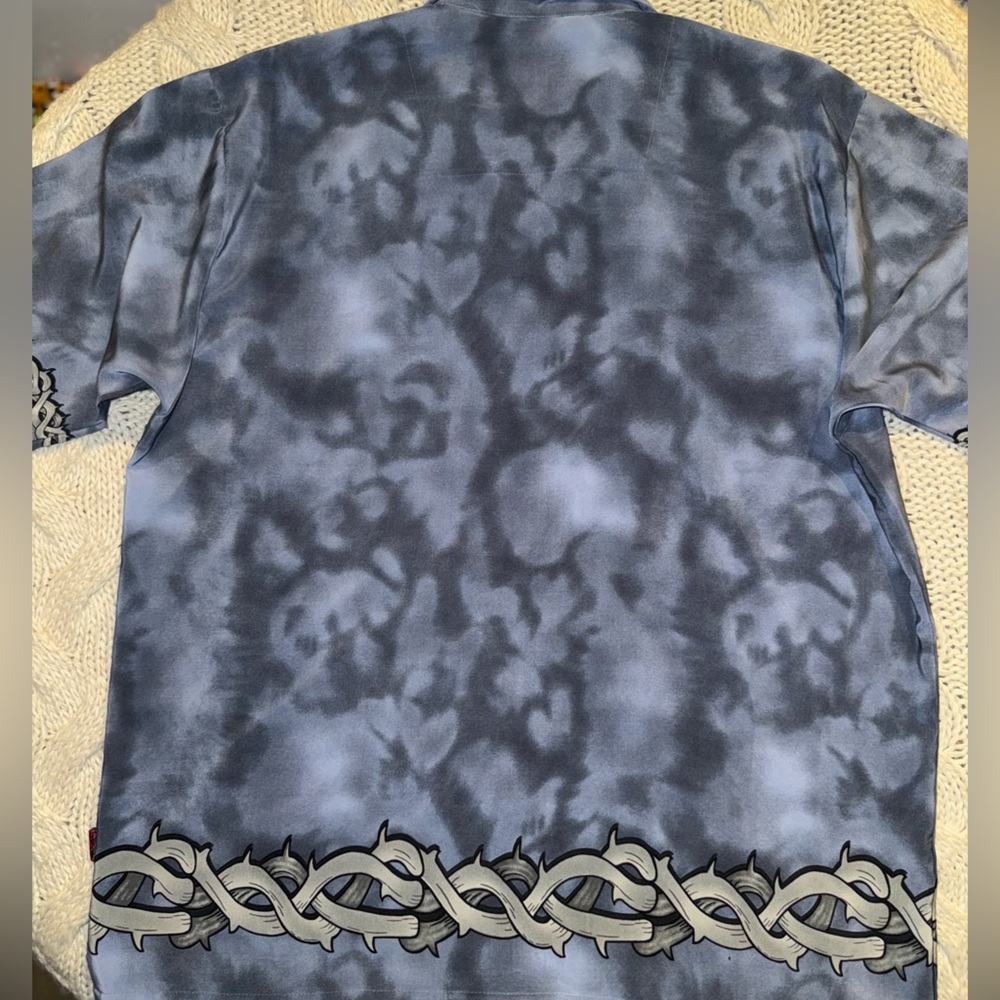 Y2K Pineapple Connection button Pattern Shirt - image 5